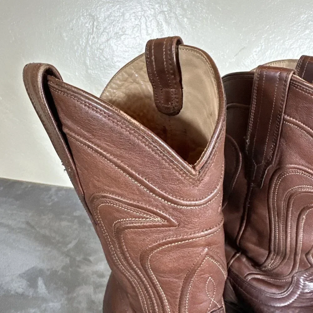 Tecovas Western Cowboy Boots Brown Leather 10.5 D 99935 Men’s Fine Bookmaker